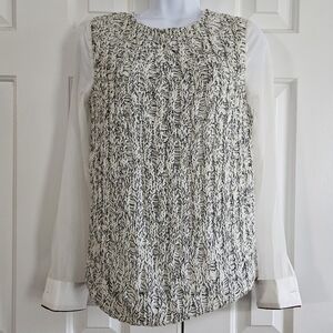 Paul and Joe Sister Womens Top 0 2 XS Sheer Sleeves FLAW KALIN Sweater Front